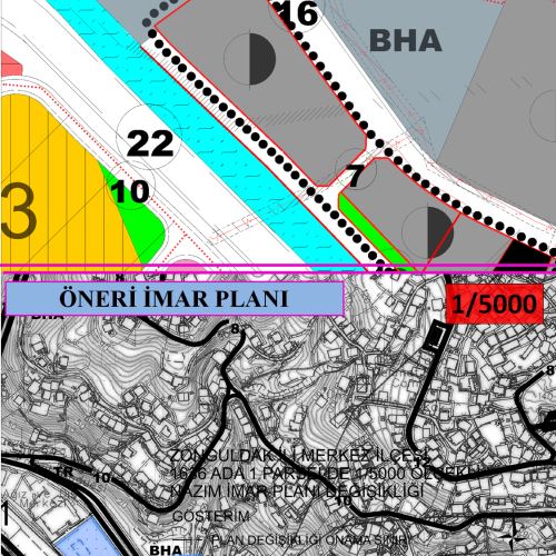 Çınartepe Mahallesi, 1636 ada 1 parsele ilişkin 1/5000 ölçekli Nazım İmar Planı Değişikliği ile 1/1000 ölçekli İmar Planı Değişikliği