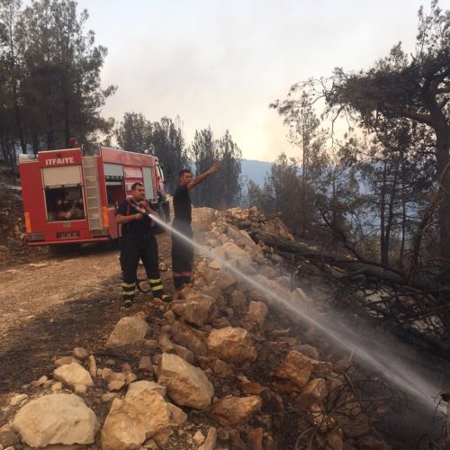 Manavgat'ta Yangın Söndürme Çalışmalarına Desteğimiz Sürüyor 