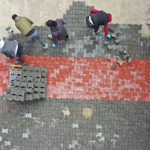 Reşitpaşa Sokak'ta Parke Yol Çalışması Başladı