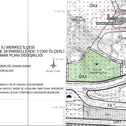 Çınartepe Mahallesi, 567 ada 11 ve 28 nolu parsellere yönelik 1/1000 ölçekli Uygulama İmar Planı Değişikliği