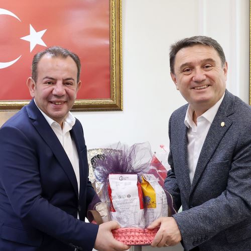 Bolu Belediye Başkanı Tanju ÖZCAN'dan Başkanımız Tahsin ERDEM'e Ziyaret