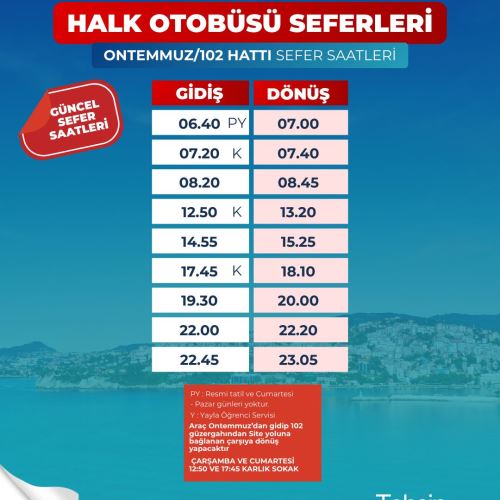 OTOBÜS SAATLERİ