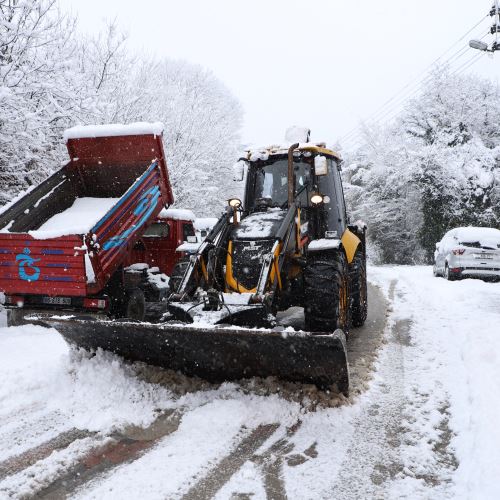 Kar Yağışına Karşı Ekiplerimiz 7/24 Görev Başında