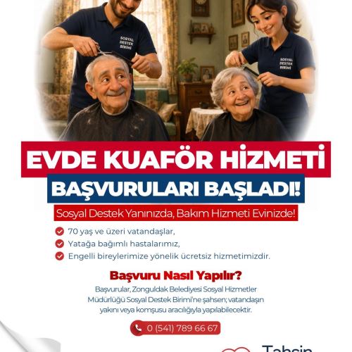 Evde Kuaför Hizmetimizin Başvuruları Başladı