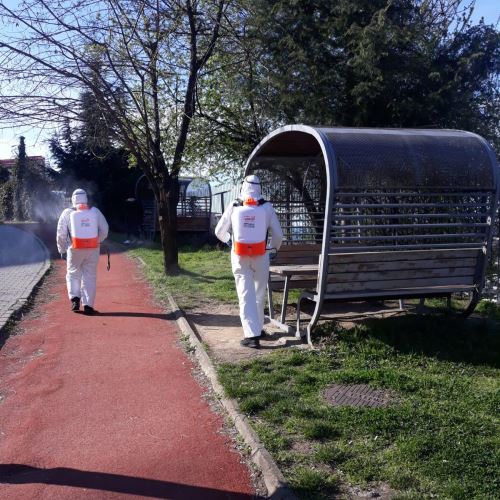 Çocuk Parklarımızı dezenfekte çalışmalarımız sürüyor