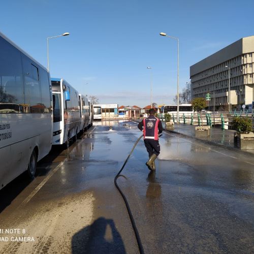 Kar Yağışı Sonrası Temizlik ve Dezenfekte Çalışmalarımız Sürüyor