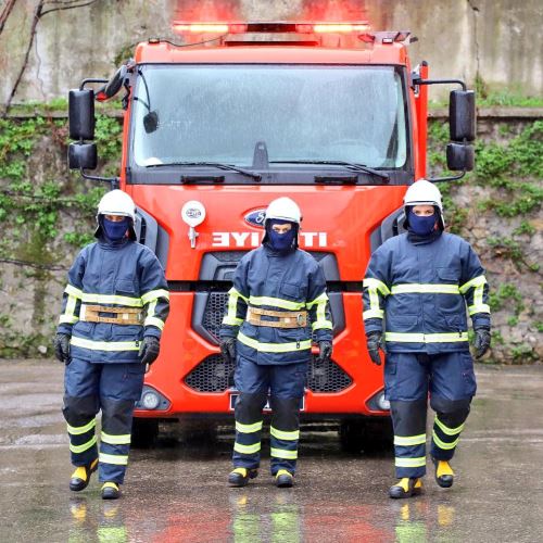 İtfaiyecilerimiz Yüksek Koruma Altında