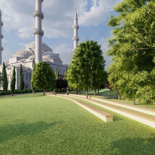 Uzun Mehmet Cami ve Rekreasyon Alanı'nda Çalışmalar Sürüyor