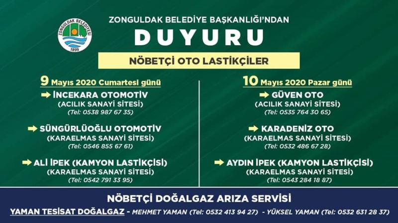 Nöbetçi Oto Lastikçiler