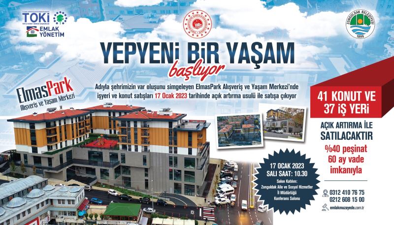 ELMASPARK Alışveriş ve Yaşam Merkezi'nde Satışlar Başlıyor