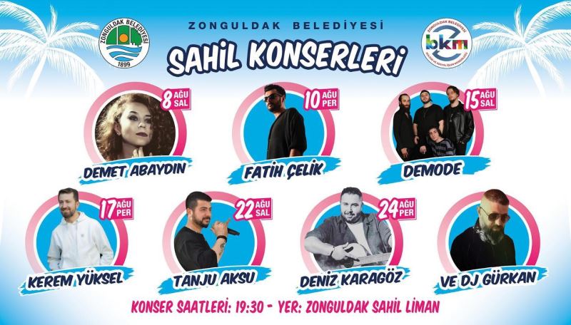 Sahil Konserlerimiz 8 Ağustos'ta Başlıyor