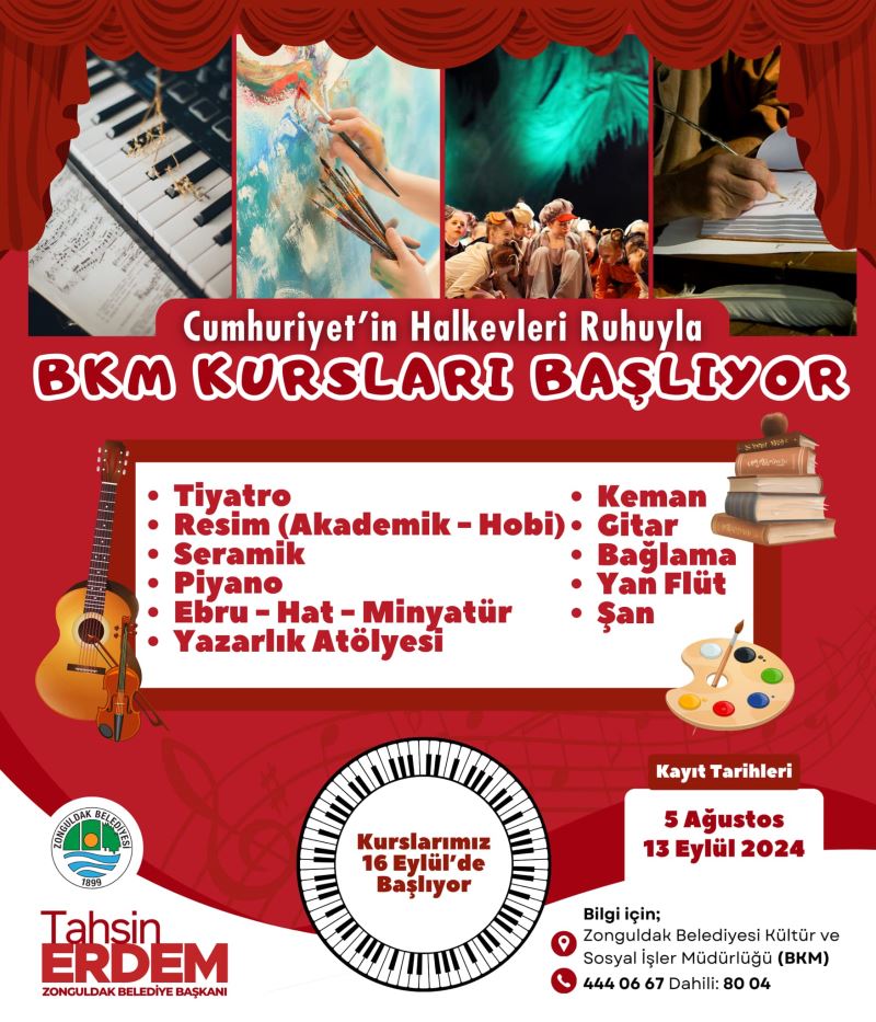 Cumhuriyet’in Halkevleri Ruhuyla BKM kurslarımız başlıyor.