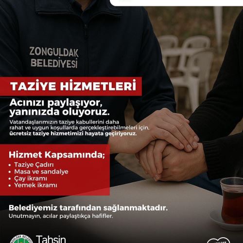 YENİ HİZMETİMİZ: TAZİYE DESTEĞİ