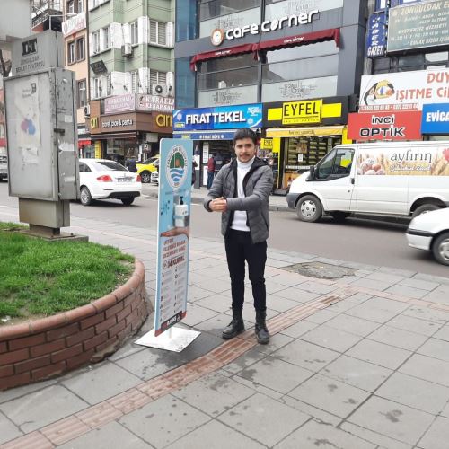 Koronavirüs  (COVID-19) Tehlikesine Karşı 6 Farklı Noktada Dezenfekte İstasyonları Oluşturduk