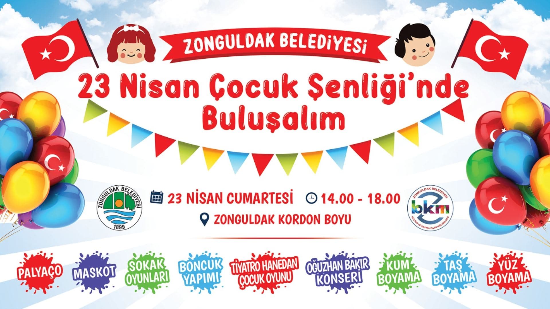 23 Nisan Çocuk Şenliğine Tüm Çocuklarımızı Bekliyoruz
